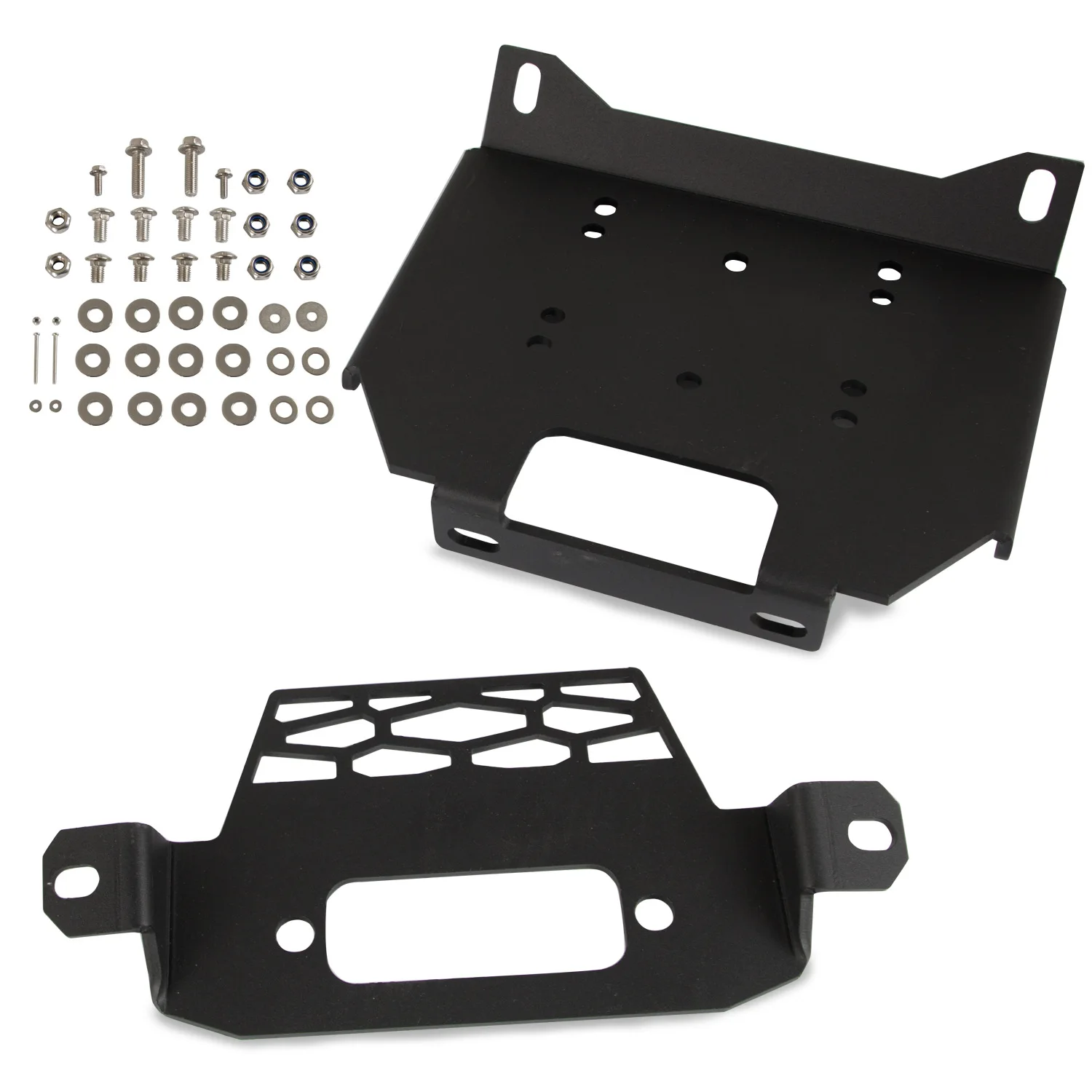 UTV Bolts Kit Front Bumper Winch Mount Plate Bracket For Polaris RZR 900 1000 XP Turbo 4-Seater General EPS 101220