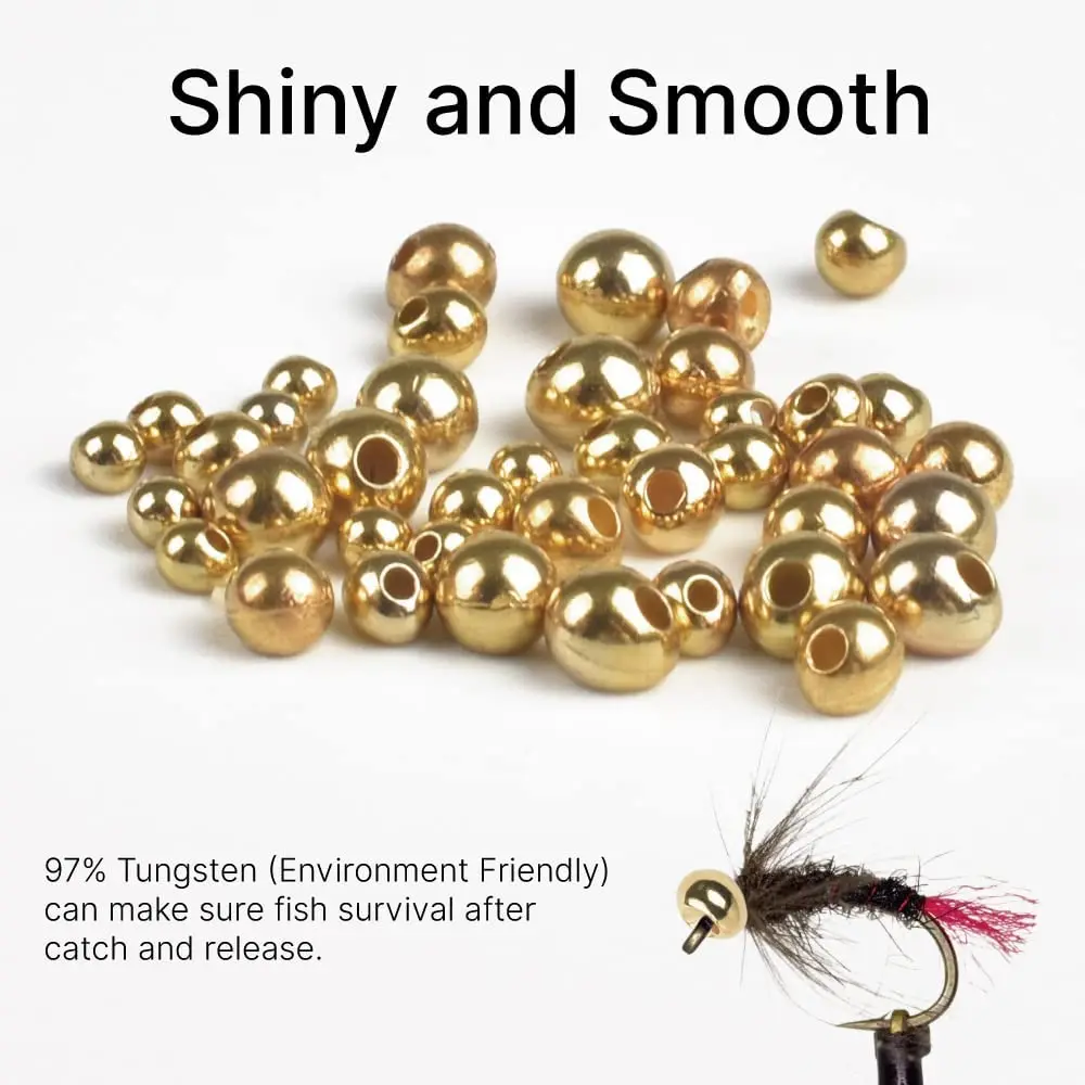 Customize Various Colors Jig Off Tungsten Beads Fly Tying Beads Fishing Tungsten Beads for Fly Fishing (B10)
