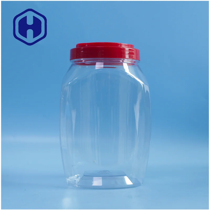 1800ml large wide open mouth plastic food jar for cookies peanuts