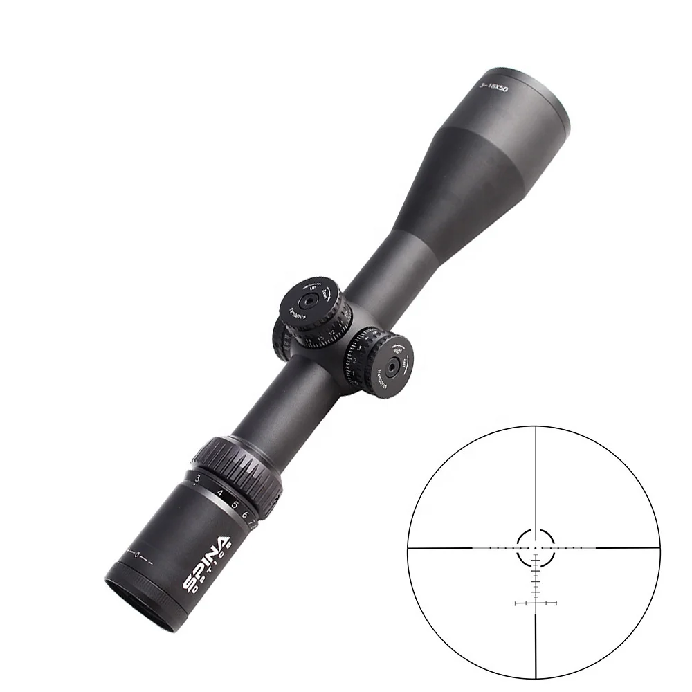 SPINA OPTICS 3-18x50 SF охотничья тактика тонкостенная боковая регулировка блокировки колеса сброса