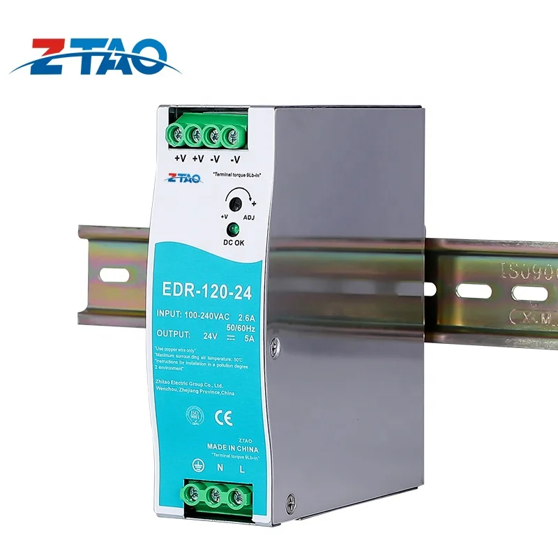 EDR-120-48 smps 48v Din Rail Power Supply 24v 5a 48v 2.5a switch model supply for 48v ac to dc converter with high frequency