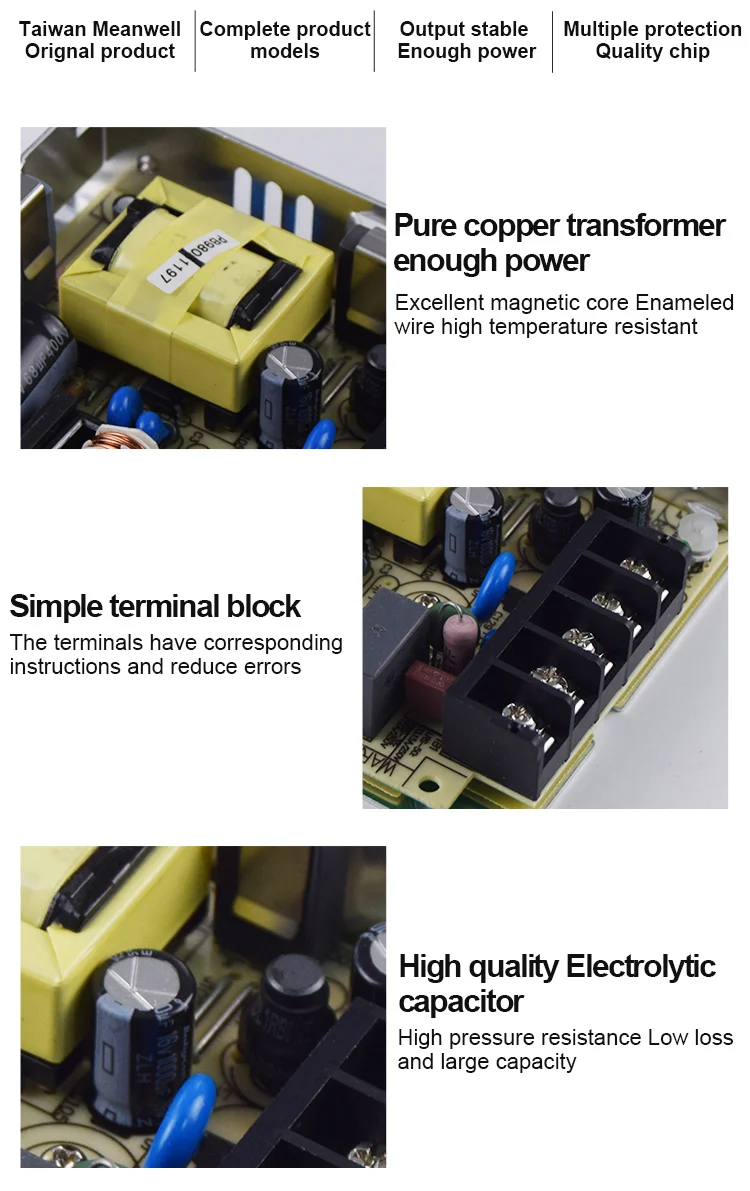 Meanwell LRS-200-5 200W 5V 40A Single Output Switching Power Supply for Led Lighting