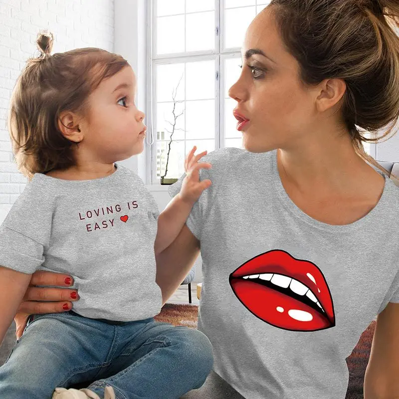 Custom Designs Mom and Me Clothing Short Sleeve T-Shirts Mommy Matching Outfit