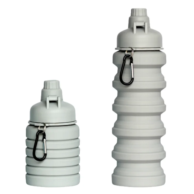 Leak Proof Collapsible Outdoor Travel Sports Drink Silicone Foldable Water Bottle