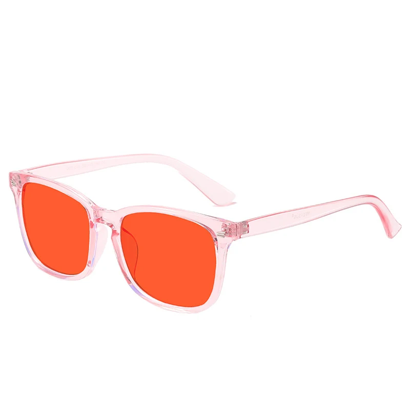 Men Glasses Blue Light Blocking Glasses Red Clear Lenses Glasses for Better Sleep Eliminate Eye Strain