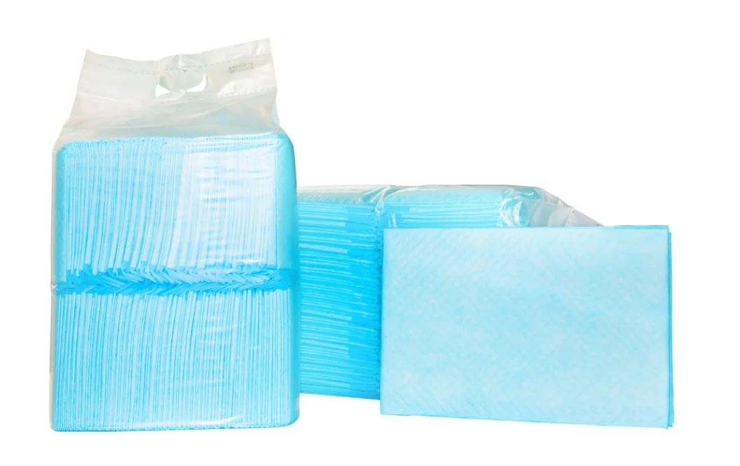 
3 layer disposable super absorbent underpad for beds with new design 