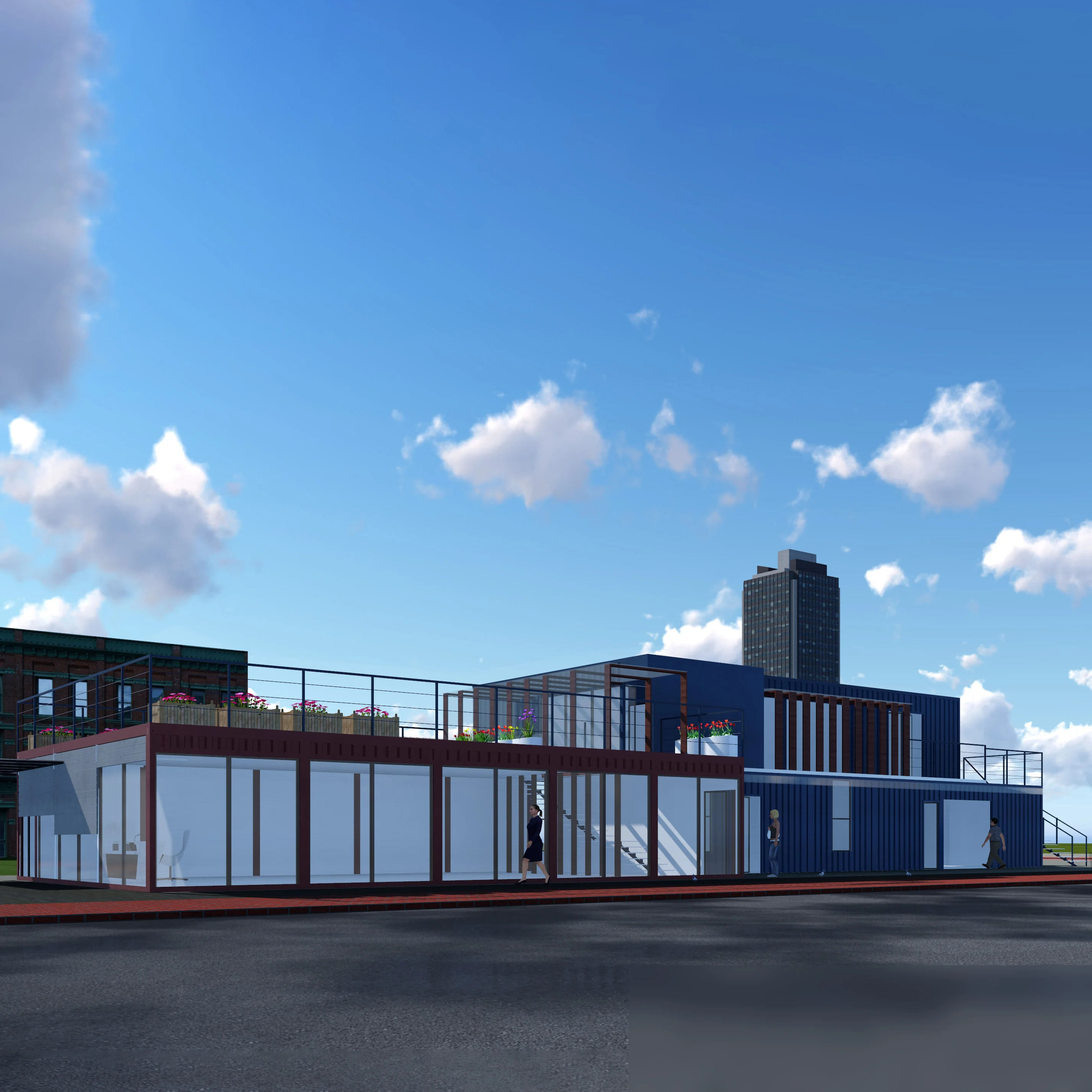 Guizu Full Furnished Container Office Building Prefab House Steel Structure container home modern Prefab House