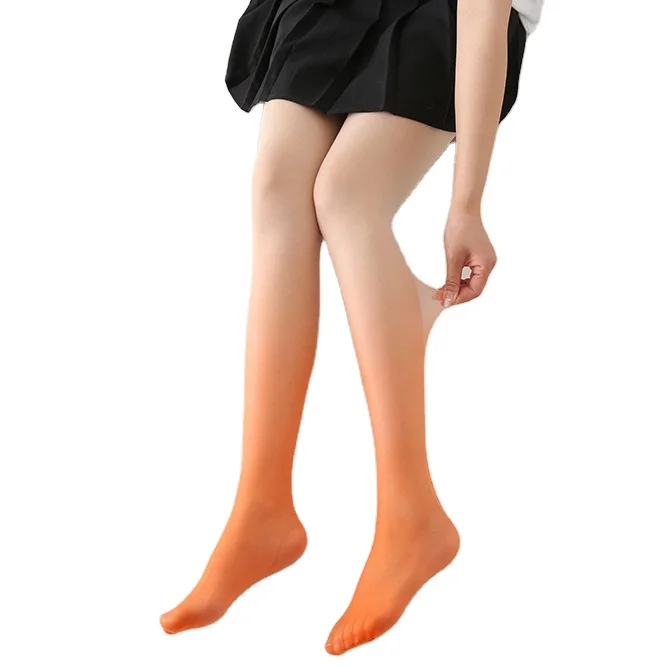 The latest fashion gradient color tights pantyhose Anti hook silk pants for ladies tights velvet tight panty stocking