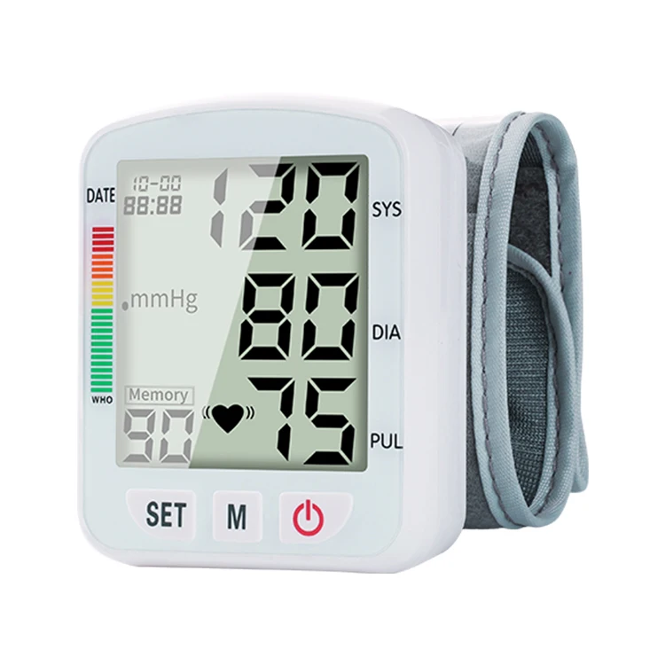 Portable Medical Electronic bp Meter Machine Automatic Tensiometro Aneroid Sphygmomanometer Digital Wrist Blood Pressure Monitor