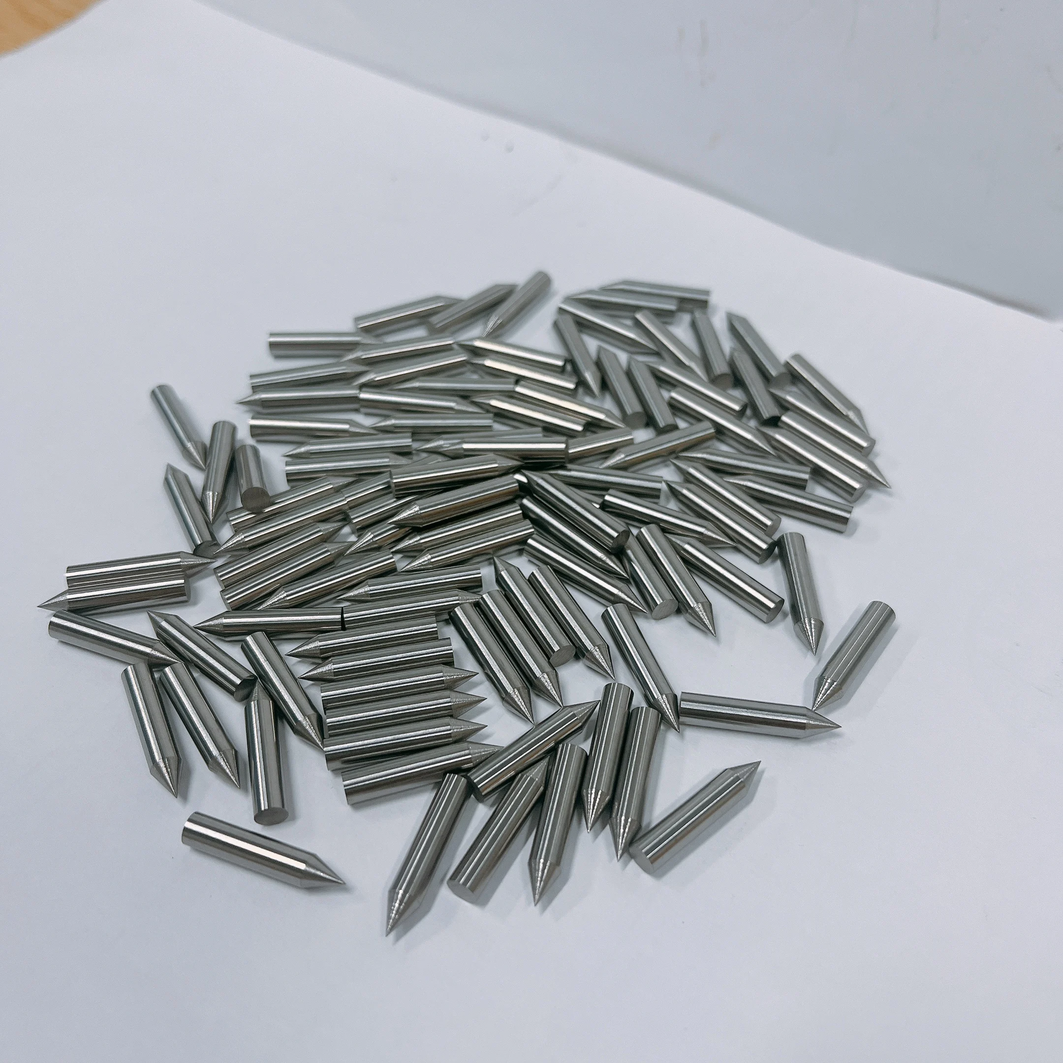 tungsten carbide needle sharp pin dia 0.3 0.4 0.5mm 2.75mm with angle for drilling/dental/valve