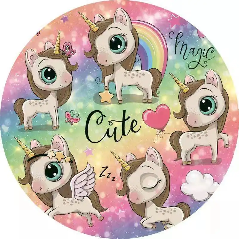 Popular Internet Celebrity INS Designer Cartoon Unicorn Print Beach Towel