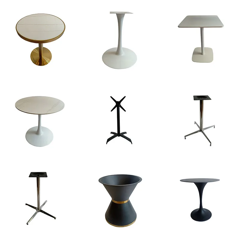 Factory oem iron stainless steel brand metal tea table aluminium foot support laser cut metal custom fabrication