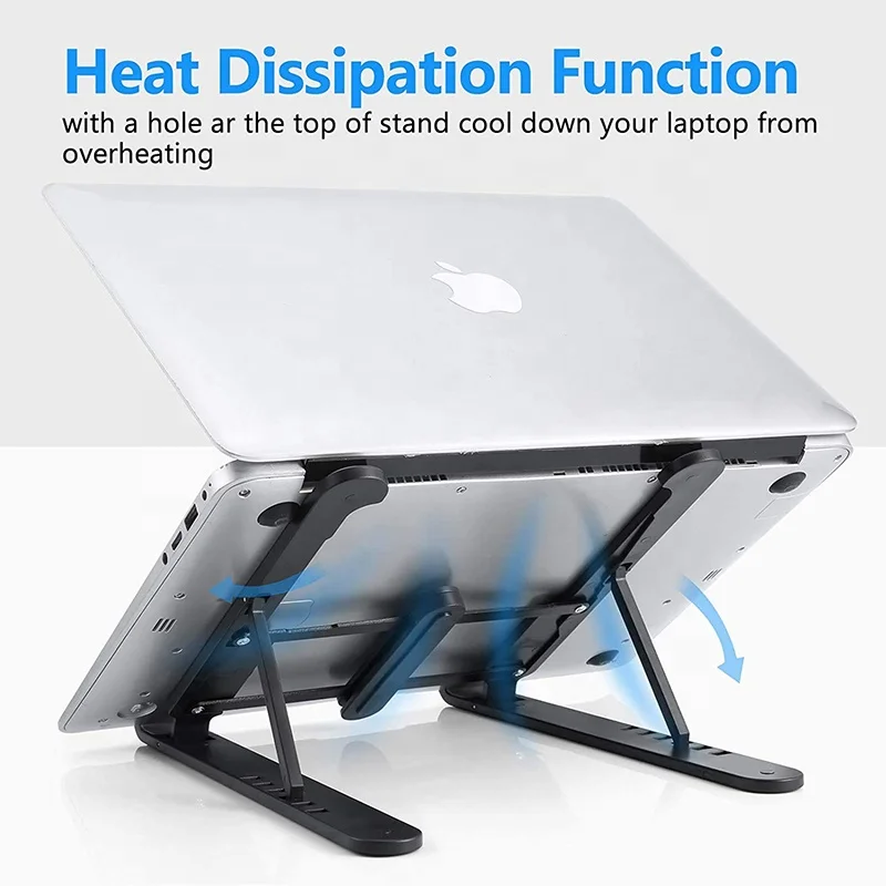 New Style ABS Plastic Adjustable Notebook Cooler NonSlip  Foldable Holder Desktop Holder Bracket Portable Computer Laptop Stand