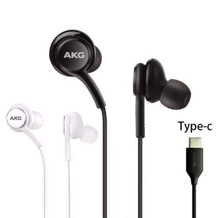 Hot sales Handsfree for Samsung Type C Earphone Headphones in ear Headsets For AKG note10 s20 C Type Stereo Headset Hearing Aids