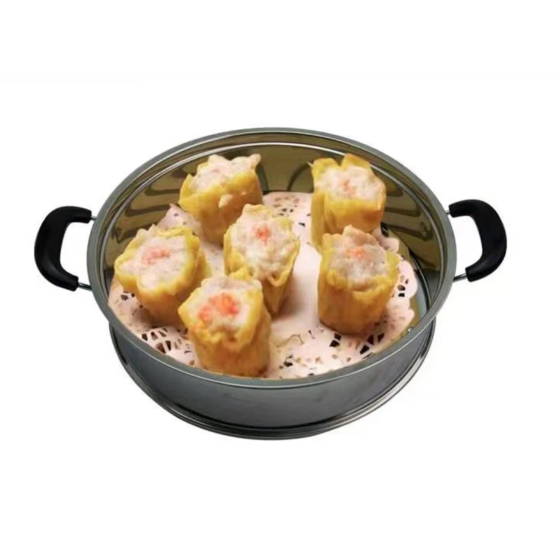 High Quality 201 Stainless Steel Large Capacity and Safe Food Steamer With Bamboo for Home