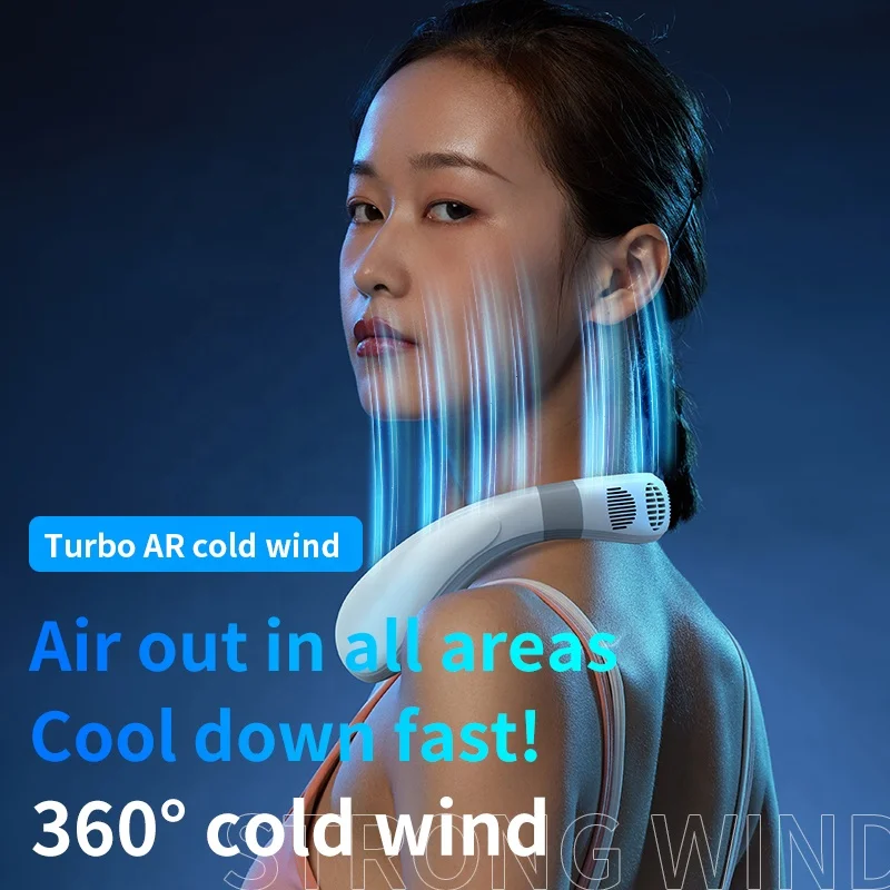 K011 Portable Neck Fan Rechargeable outdoor Hand-Free neck fans 3 Speed Adjustable portable Perfect for working cooling