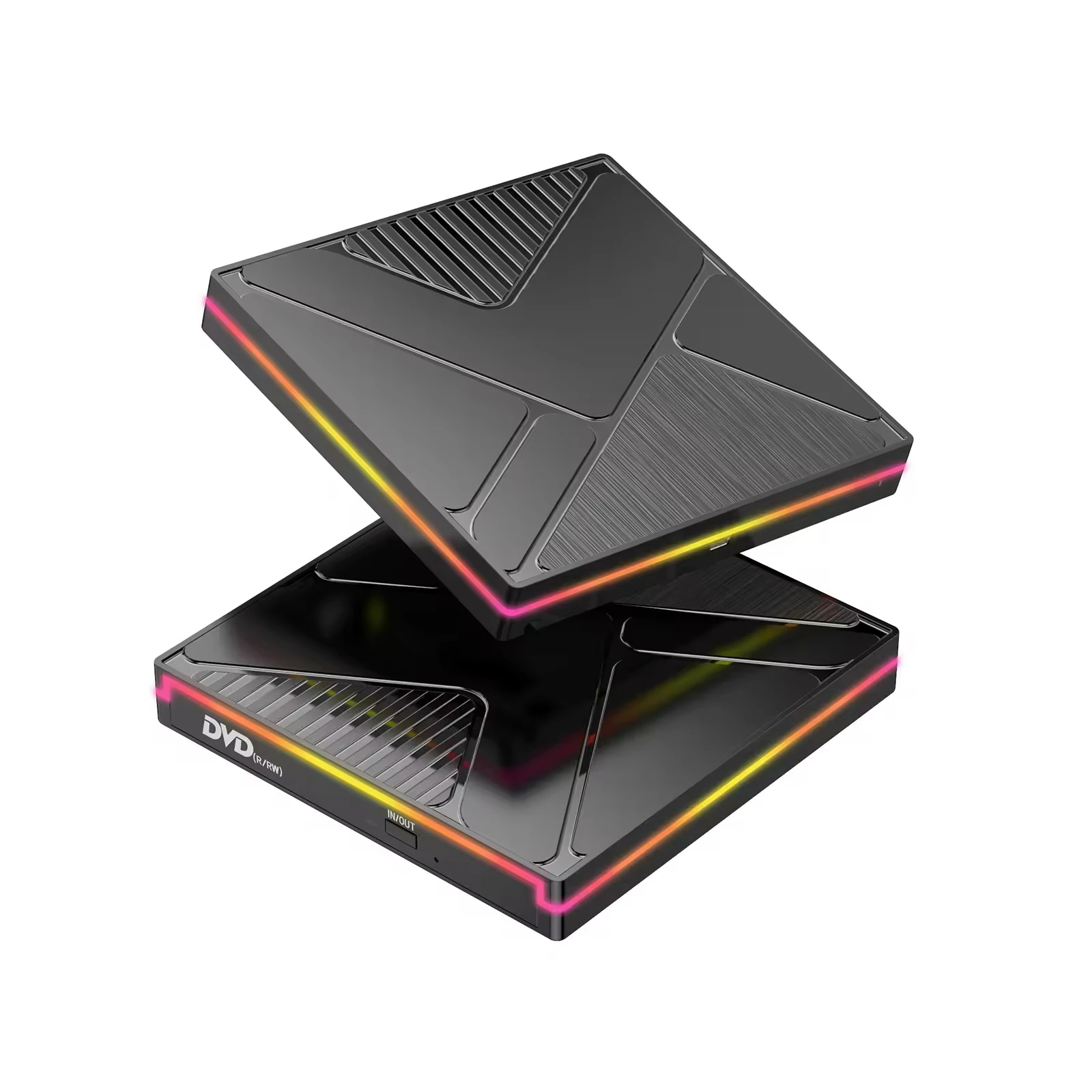 External DVD Drive Type-C+USB3.0 Free Drive Tray type Optical CD-RW DVD-RW Writer Burner For Wins10 Laptop PC Computer