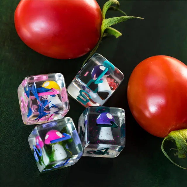  Mushroom Resin DND Sex Dice Game Custom RPG Role Play Gaming for Dungeons and