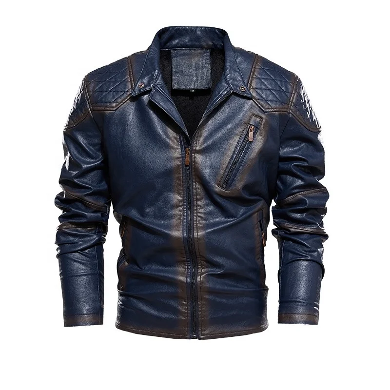 New Fashion Men black Lamb Leather Jacket Designer Outdoor Windproof Vintage Leather Jacket Streetwear Real Sheepskin Men jacket