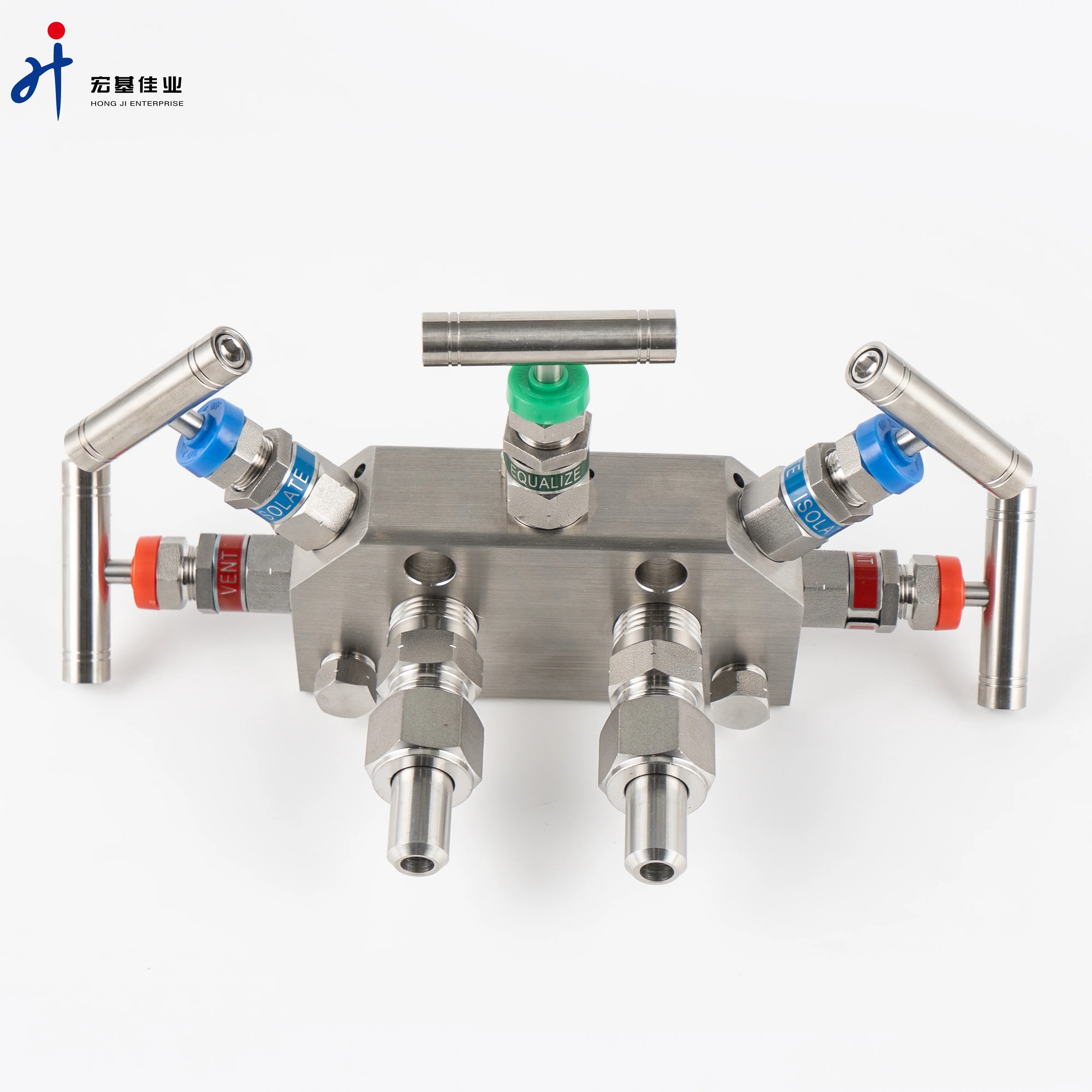Hongji coplanar flange integrated five-valve manifold For differential pressure transmitter