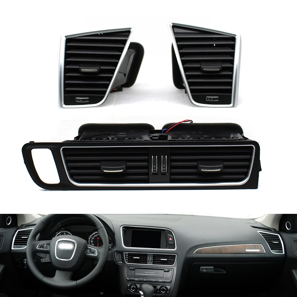 LHD Front Dash Middle Left Right Air Conditioner AC Vent Grille Frame Outlet Assembly For Audi Q5 2009-2018 8R1820951 8R1820901