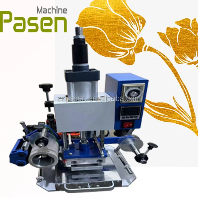wholesales digital stamping machine leather embossing wood brand logo hot pressing small pneumatic hot stamping machine