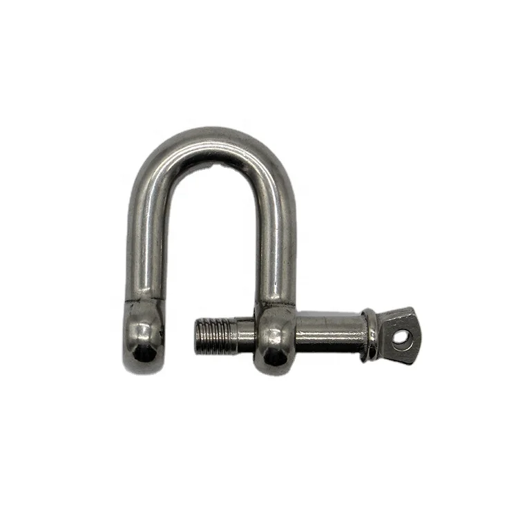OEM Various Bow shackle Galvanized Stainless Steel Screw Pin 3/4 inch Anchor Shackle with safety bolt pin D shape shackles