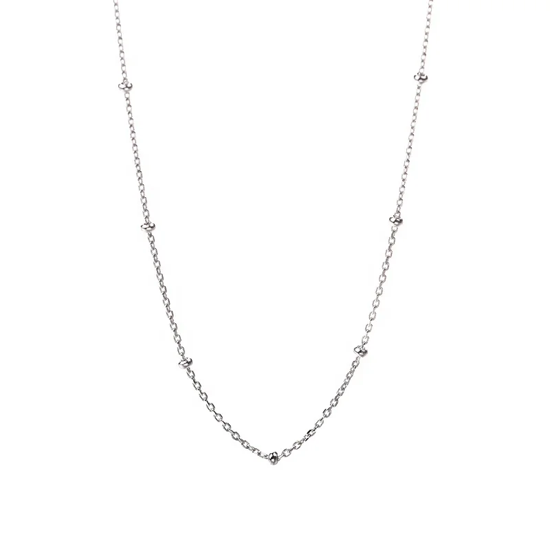New Fashion Simple INS Style Minimal Satellite Choker Necklace Small Ball Necklace 925 silver sterling Necklace For Gifts