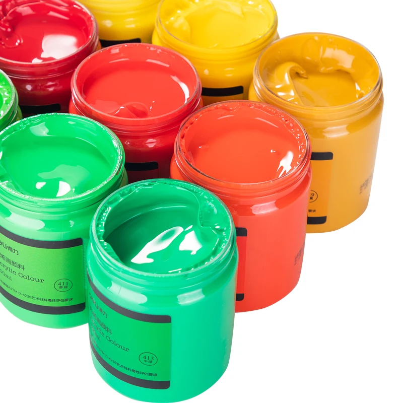 Deli 73875 Clothing Painting Hand-painted Acrylic Paint 300ml Wall Pigment Graffiti 48barrels Per Carton Set