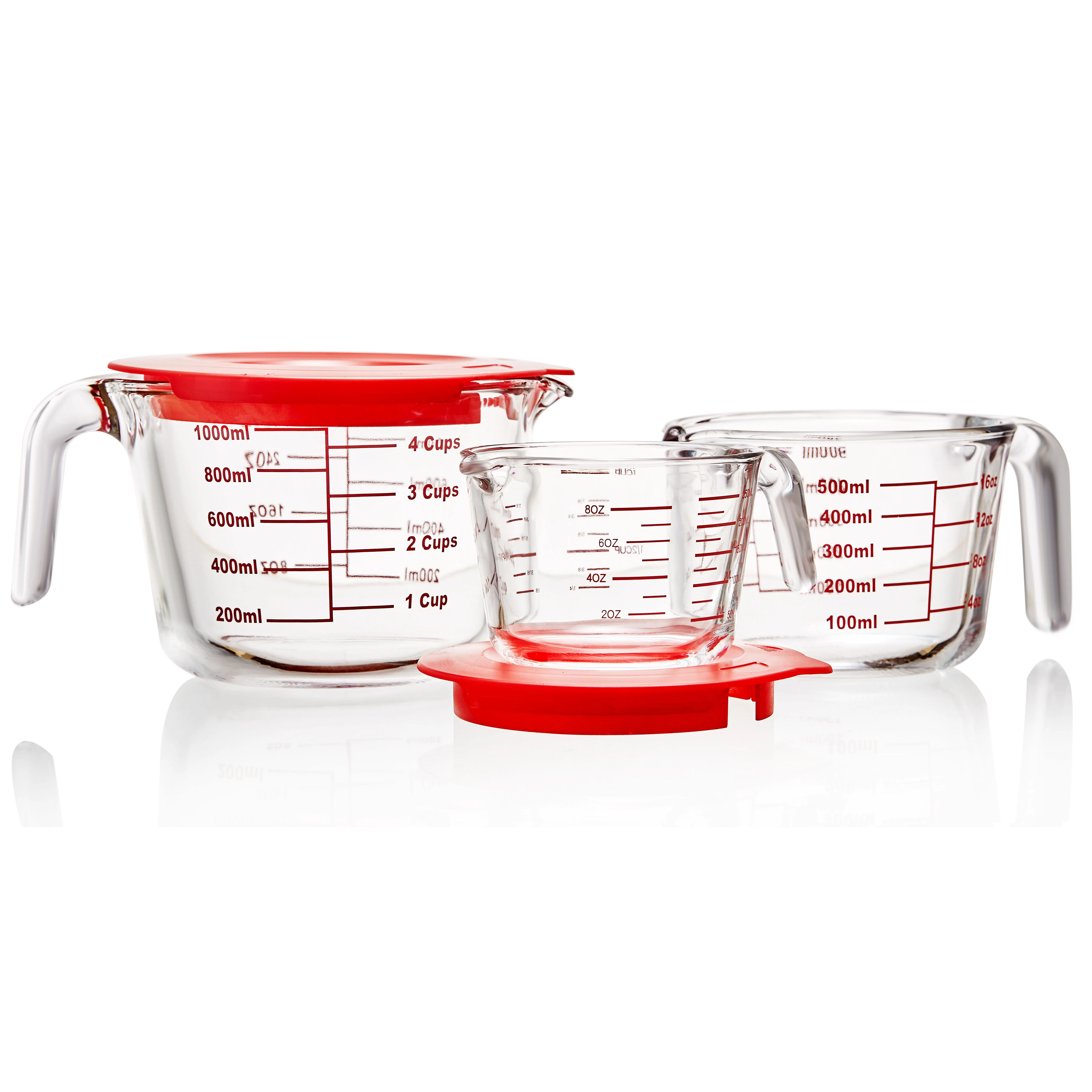 3pcs set High borosilicate glass measuring cup for home baking tools