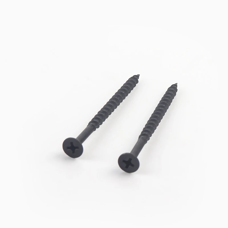 China Taiwan Manufacturer Drywall-screw 3 5x25 Pointed High Quality Black Phosphate Coarse Thread Drywall Screw