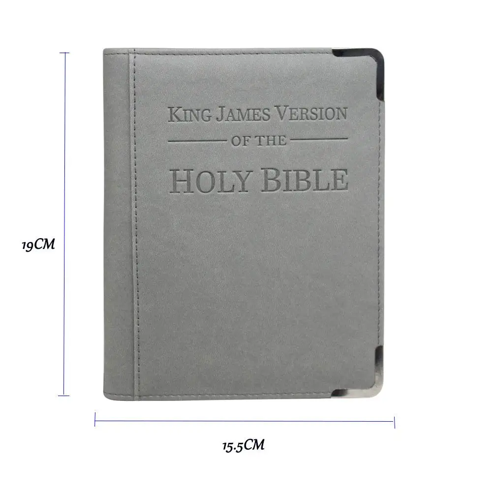  Boshiho Bible Cover Smooth PU Leather Case Bag for Church Christian Perfect Gift Zipper Book Carrier