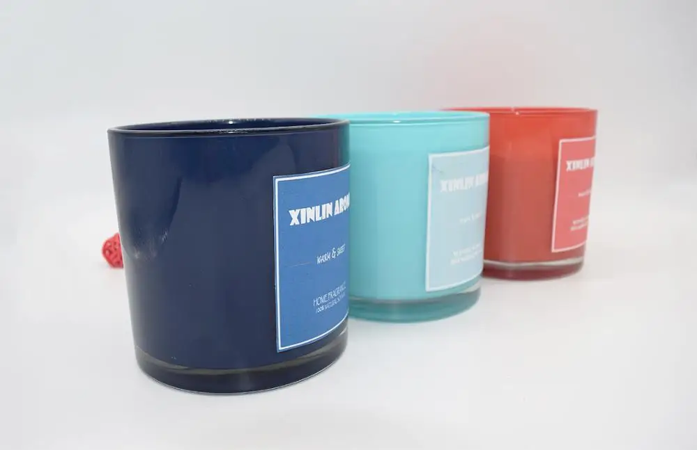 Large size glass jar scented candles Long time Burning  Wood Wick Soy wax  aromatheropy  candle