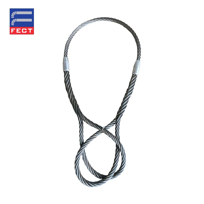 China wholesale Pressed and Spliced lifting wire rope sling rope lifting sling