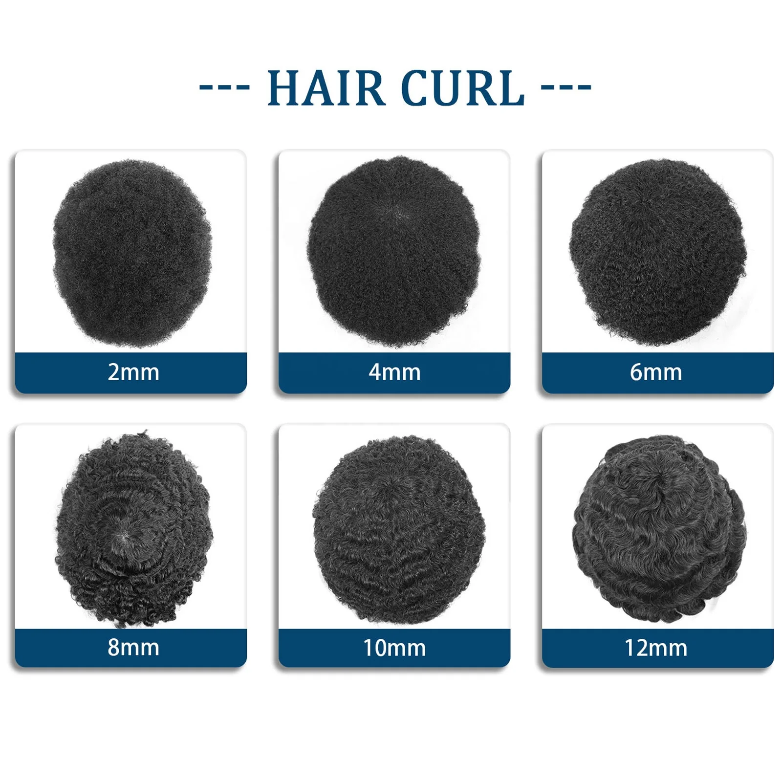 Poly Thin Skin PU Afro Wave Human Hair Men Replacement System French Lace Afro Kinky Curl Men Hair Units Toupee for Black Men