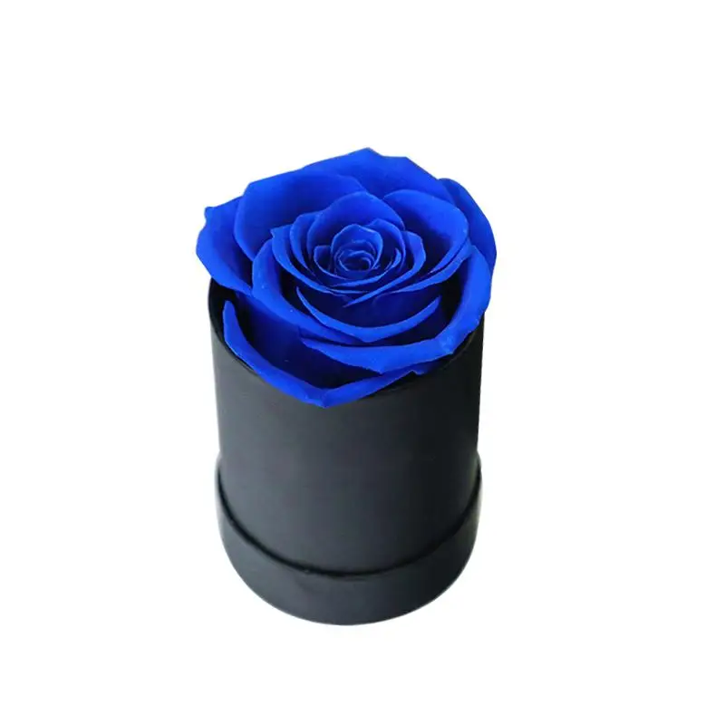 Real Touch Everlasting Rose Best Gift Box A Grade Eternal Immortal Roses Flower Head Preserved Real Roses in Square Bucket Box