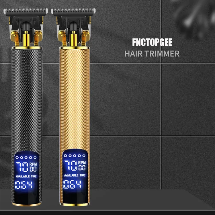 2021 New Designed Professional Cordless Rechargeable All Metal Hair Clipper Trimmer with Lcd Display for Men