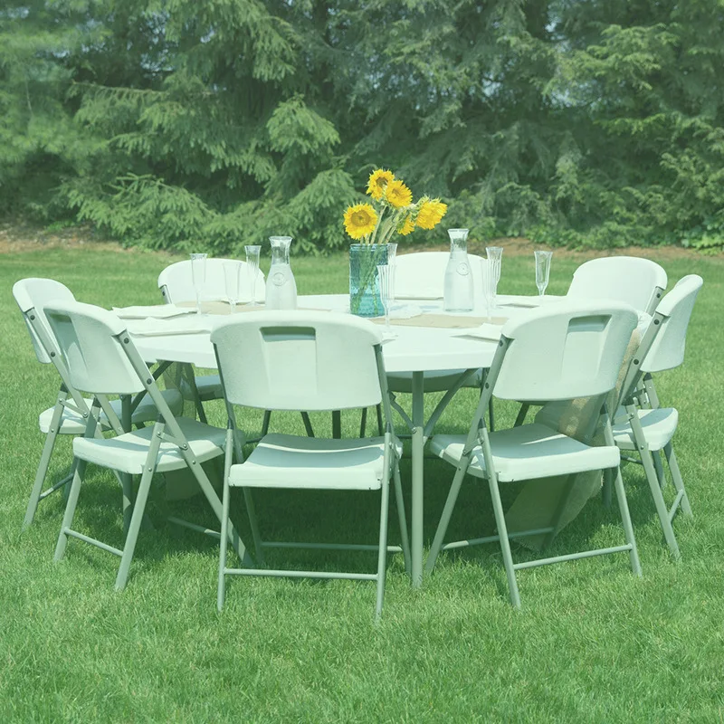 Outdoor Table Outdoor lightweight Event Meeting banquet Fold Up White Rectangular plastic folding table