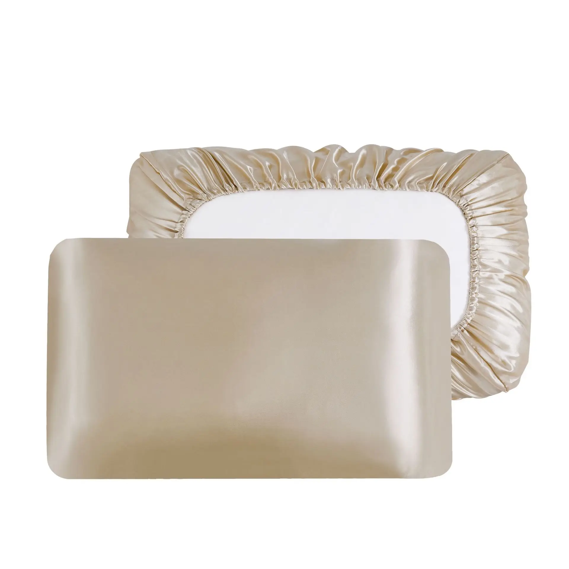 custom Bonnet silky satin  Pillowcase  Low MOQ Reversible Elastic Silky  Pillow Cases