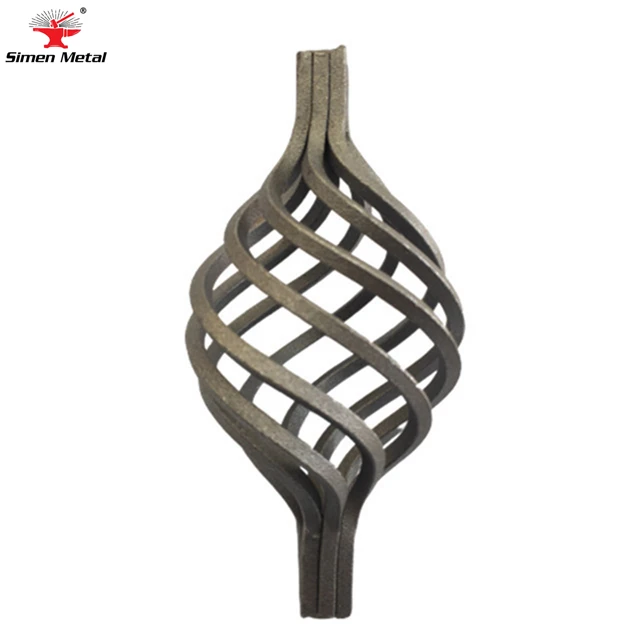 Most Popular Wrought Iron Components Ornamental Iron Baskets for Gate fittings and Railing