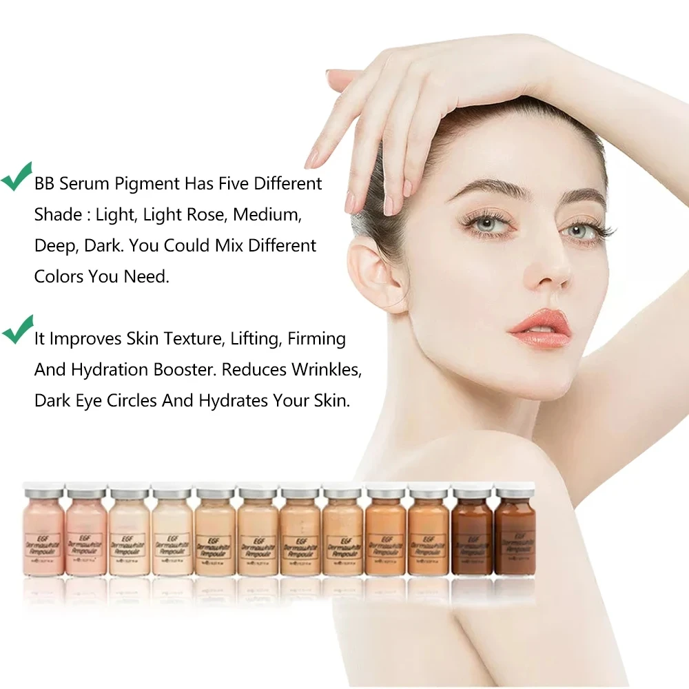 Korean 8ml x 12vials BB Serum Glow Whitening Mts Bb Foundation Glow BB Serum Kit