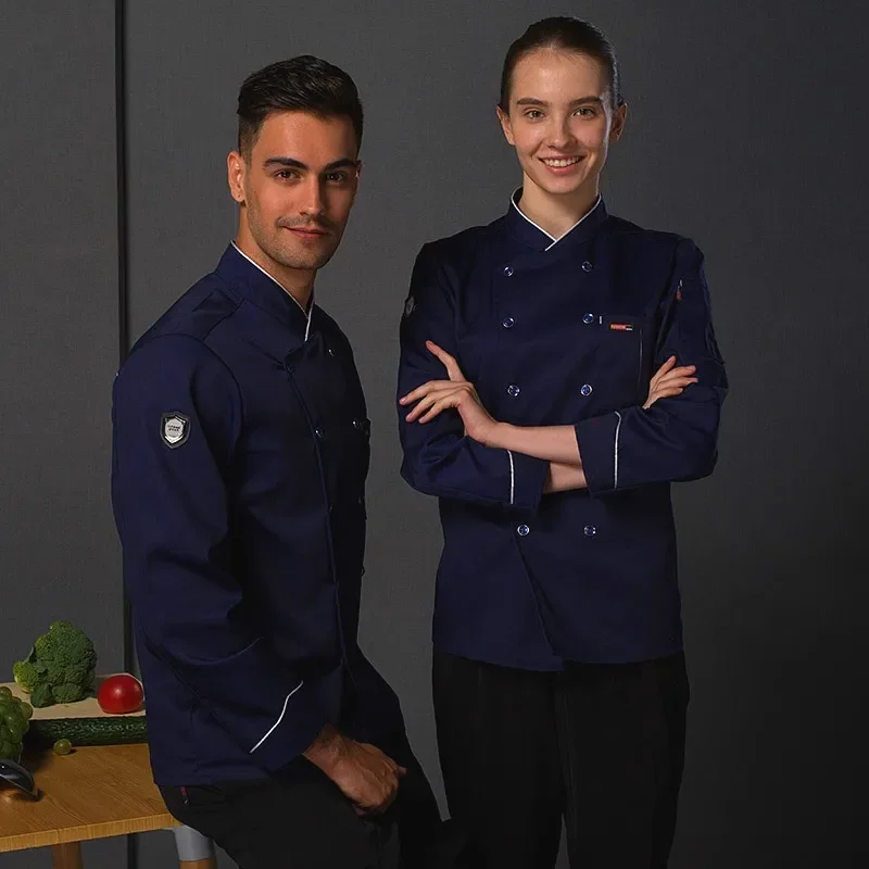 Design Professional Long Sleeves Cook Uniforme Para Chefs Coat Kitchen Restaurant Sushi Chef Uniform For Unisex