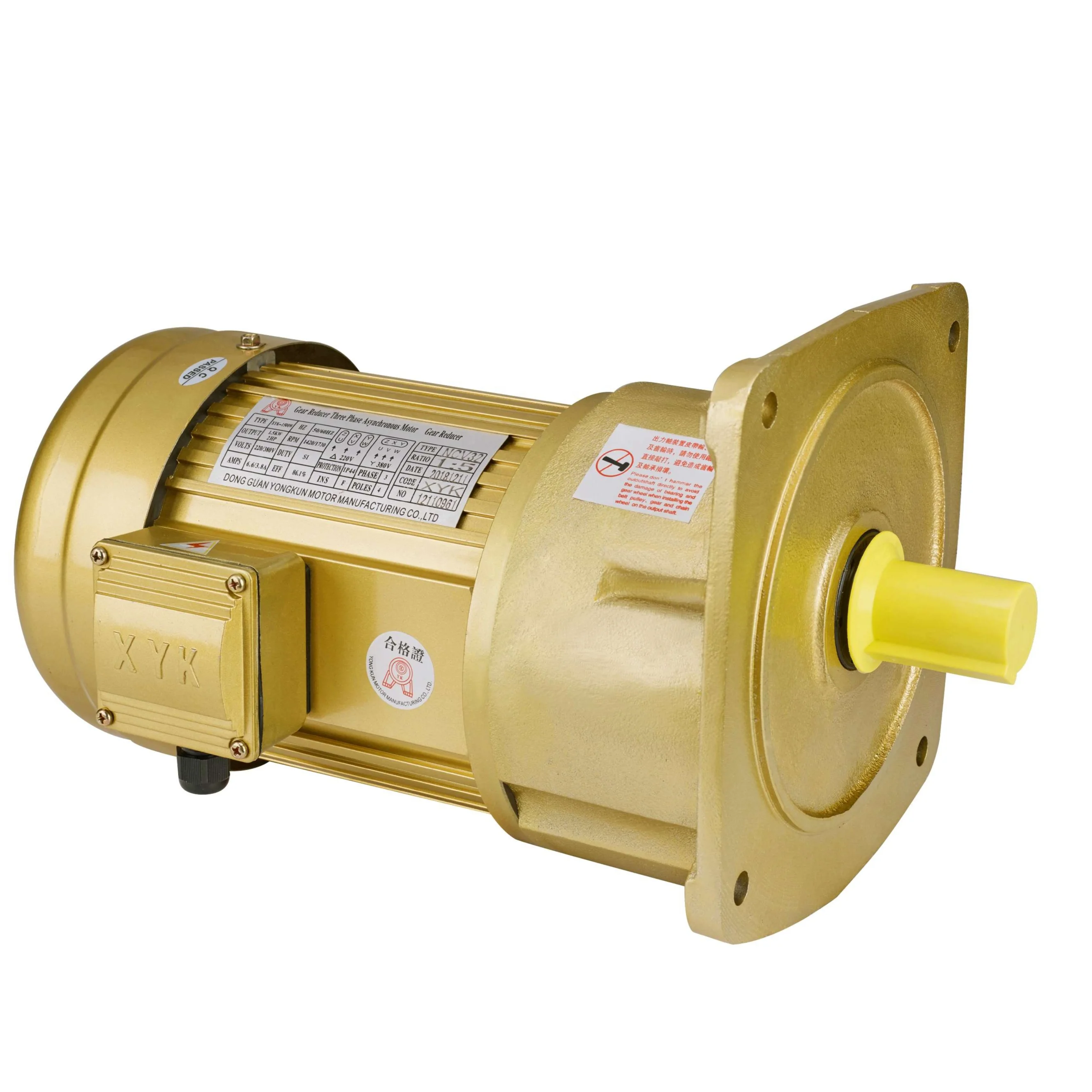 High precision 750W 0.75KW Three-phase gear reduction motor for Industrial equipment