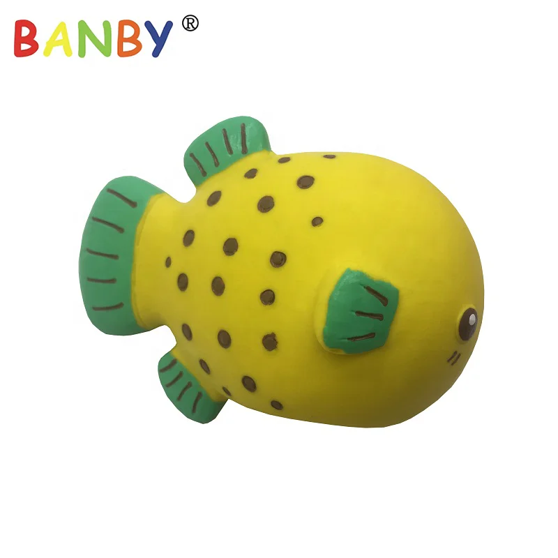  Морские животные желтый рыбий Squirter Игрушки для ванной
