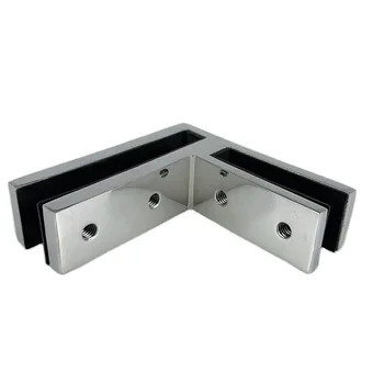 Stainless Steel 90 Degree Swimming Pool Fence Stairs Square Glass Clamps Stainless Steel 304 316