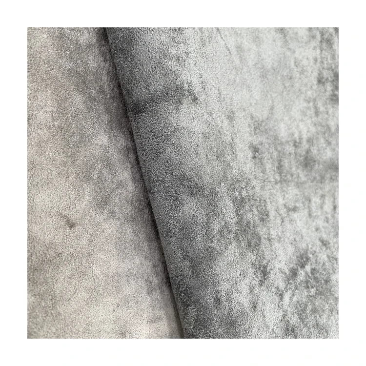 Высокое качество тиснения фольгой ткань из эластичного трикотажного искусственного двух сторонняя замшевая 400gsm 10% спандекс 90% полиэстер искусственная быка замша