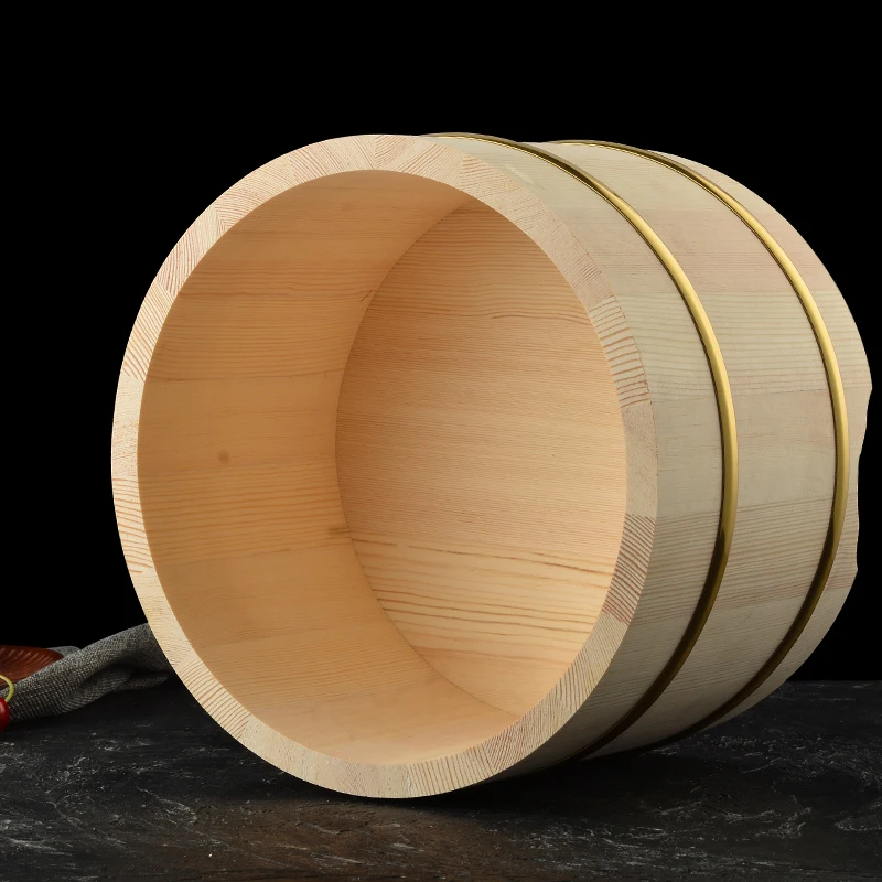 2023 HOT Wooden Cask cover band sushi Rice bucket Insulation barrel Wooden rice tub