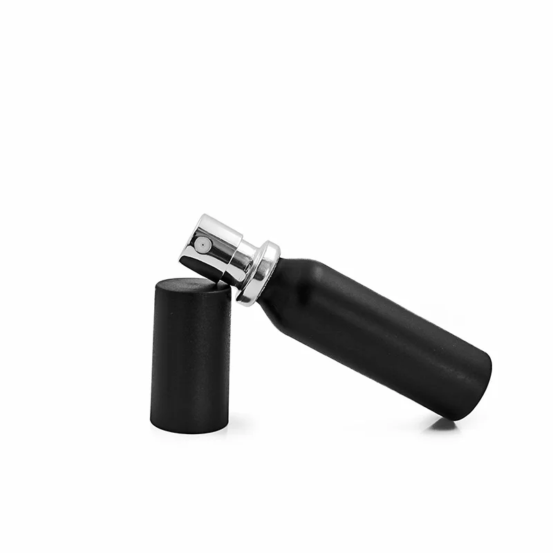 6ml Mini Matte Black Aluminum Aerosol Portable Metal Spray Bottle