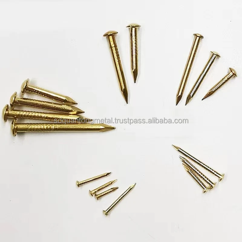 1.2mm 1.5mm 2.0mm 2.8mm Pure Copper Nail Round Head Brass Nails Decorative Brass