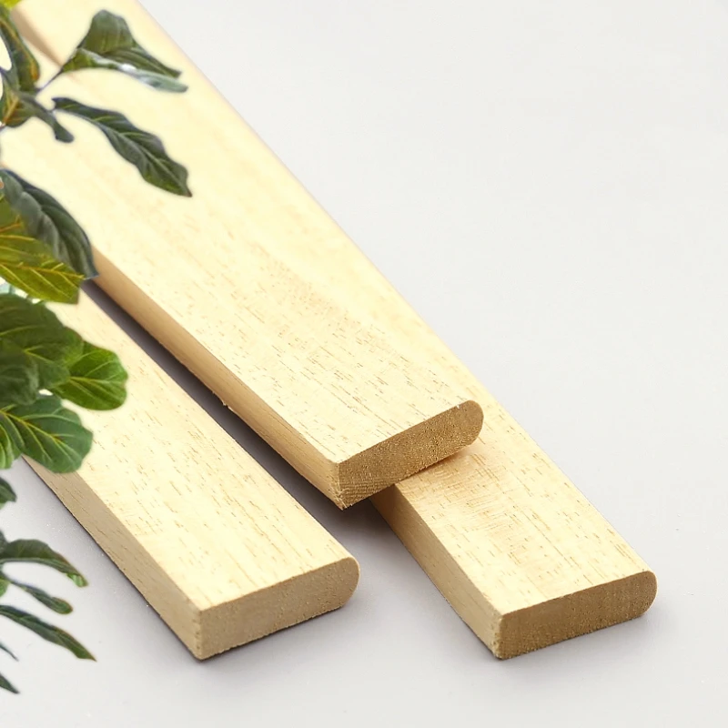 Chinese Recon Wood bullet shape moulding Decorative baseboard crown cornice Moulding for Furniture Clothes Book Cabinet